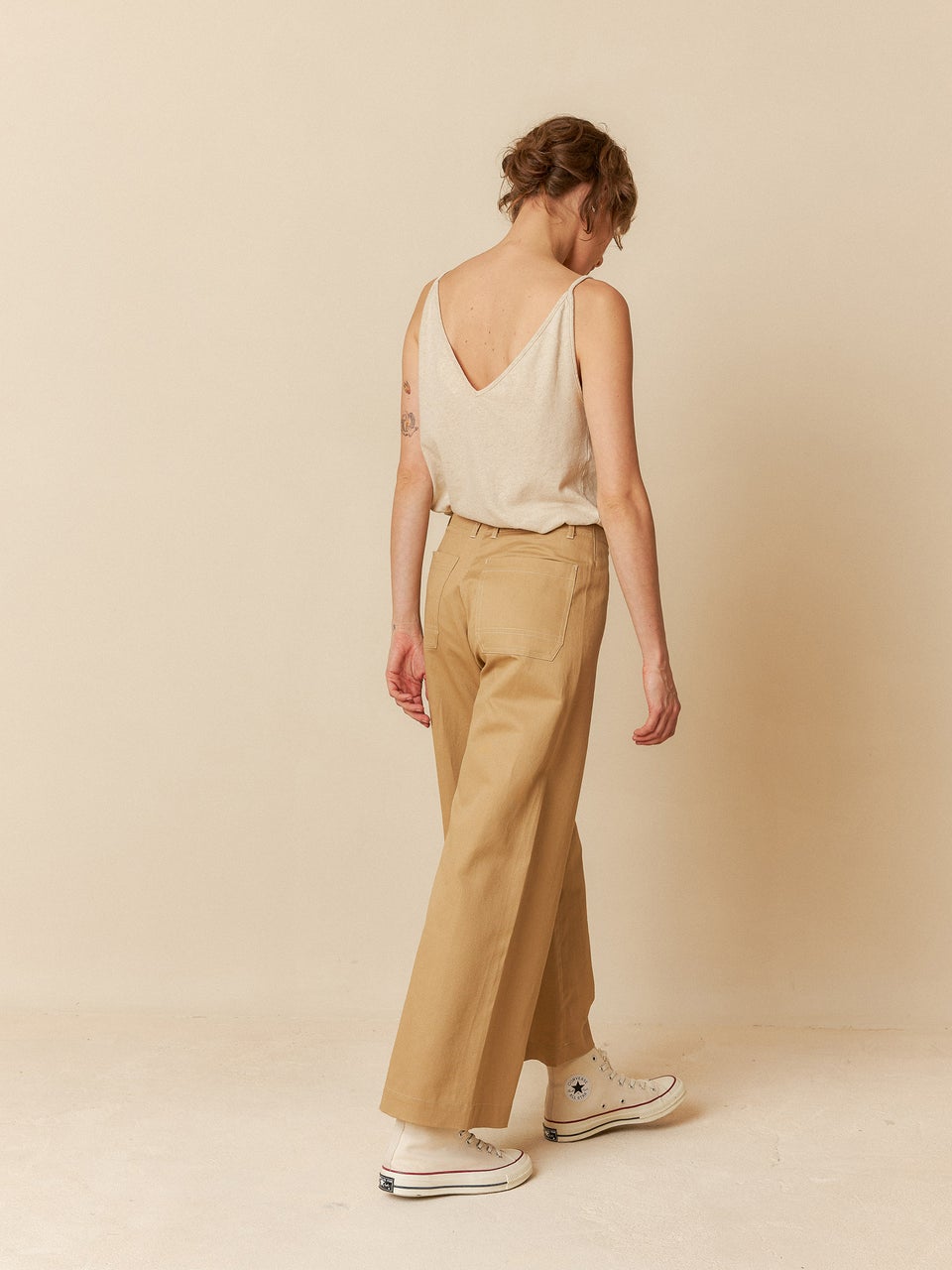 Indi & Cold PANTALÓN CROP GABARDINA