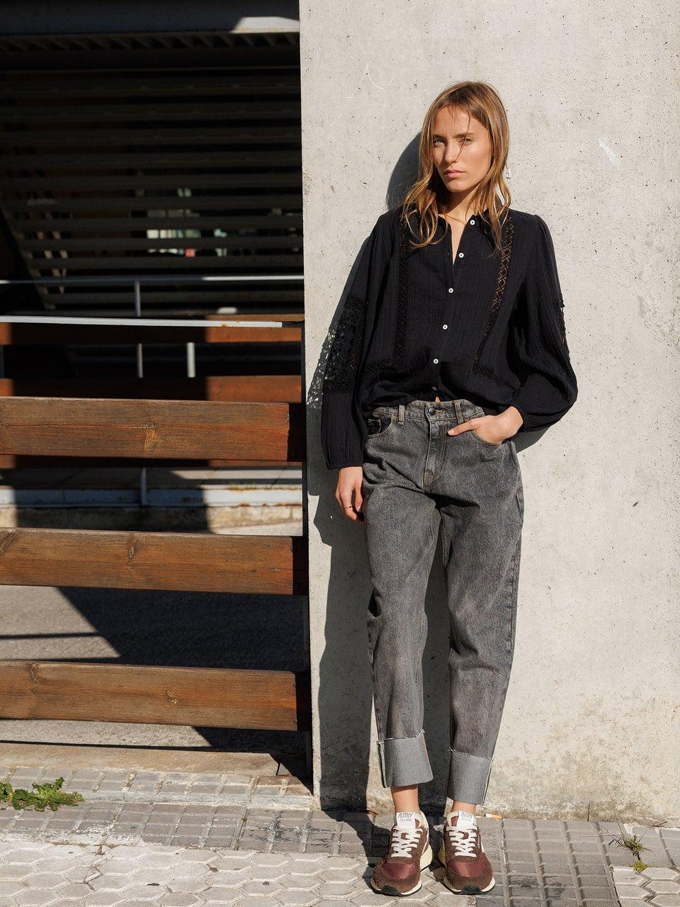 Indi & cold PANTALÓN DENIM VUELTO