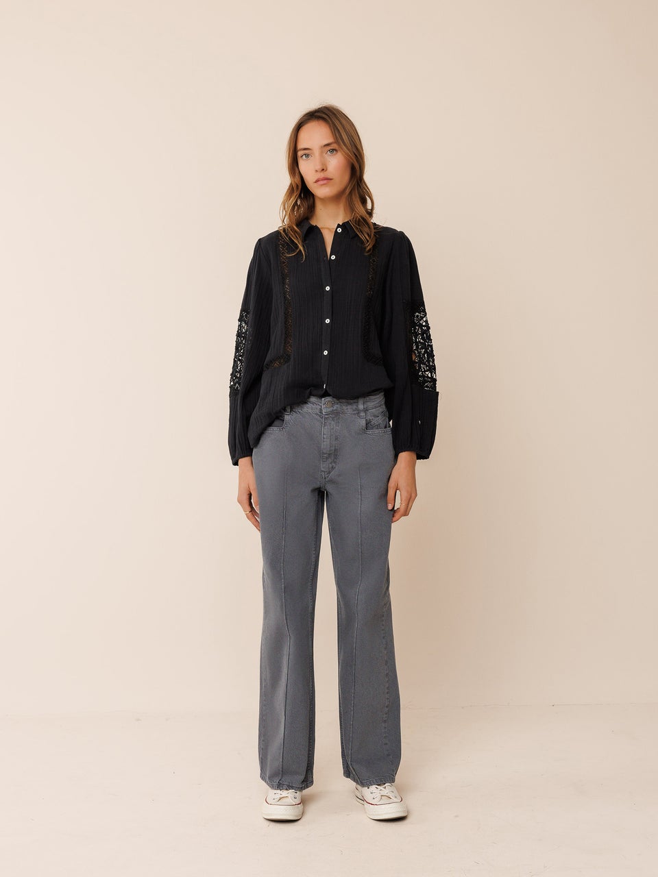 Indi & Cold PANTALÓN SARGA WIDE LEG