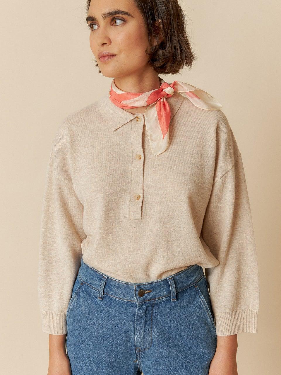 Indi & cold PAÑUELO FLOR ROSA