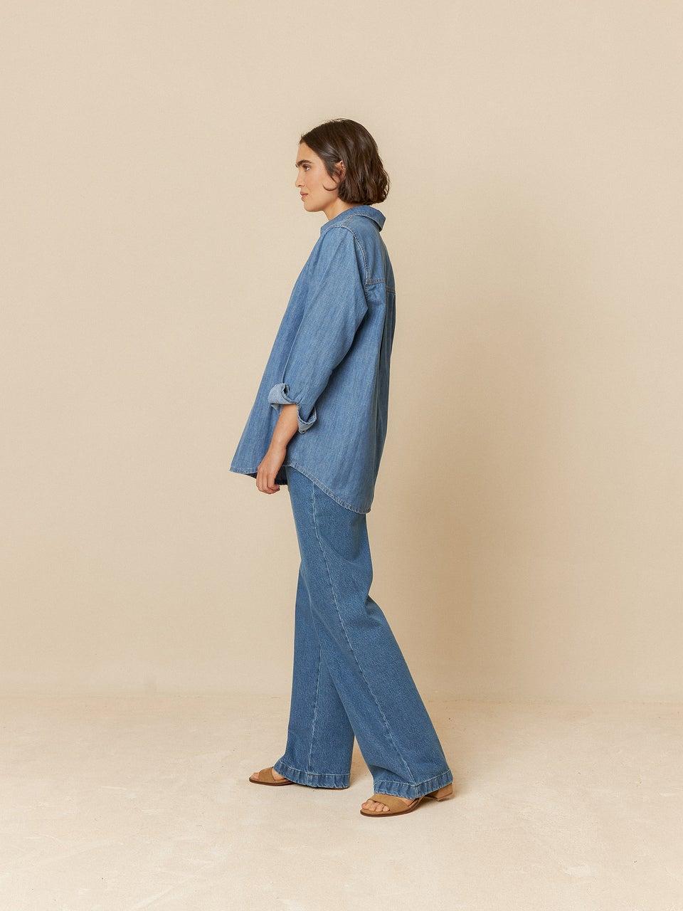 Indi & Cold SOBRECAMISA DENIM MASCULINA