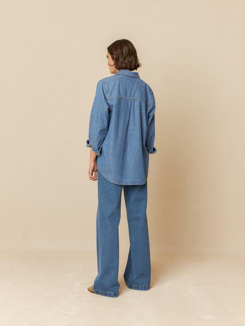 Indi & Cold SOBRECAMISA DENIM MASCULINA