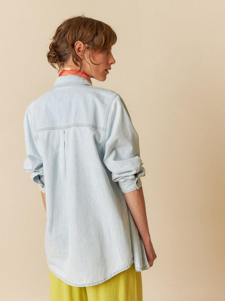 Indi & Cold SOBRECAMISA DENIM MASCULINA