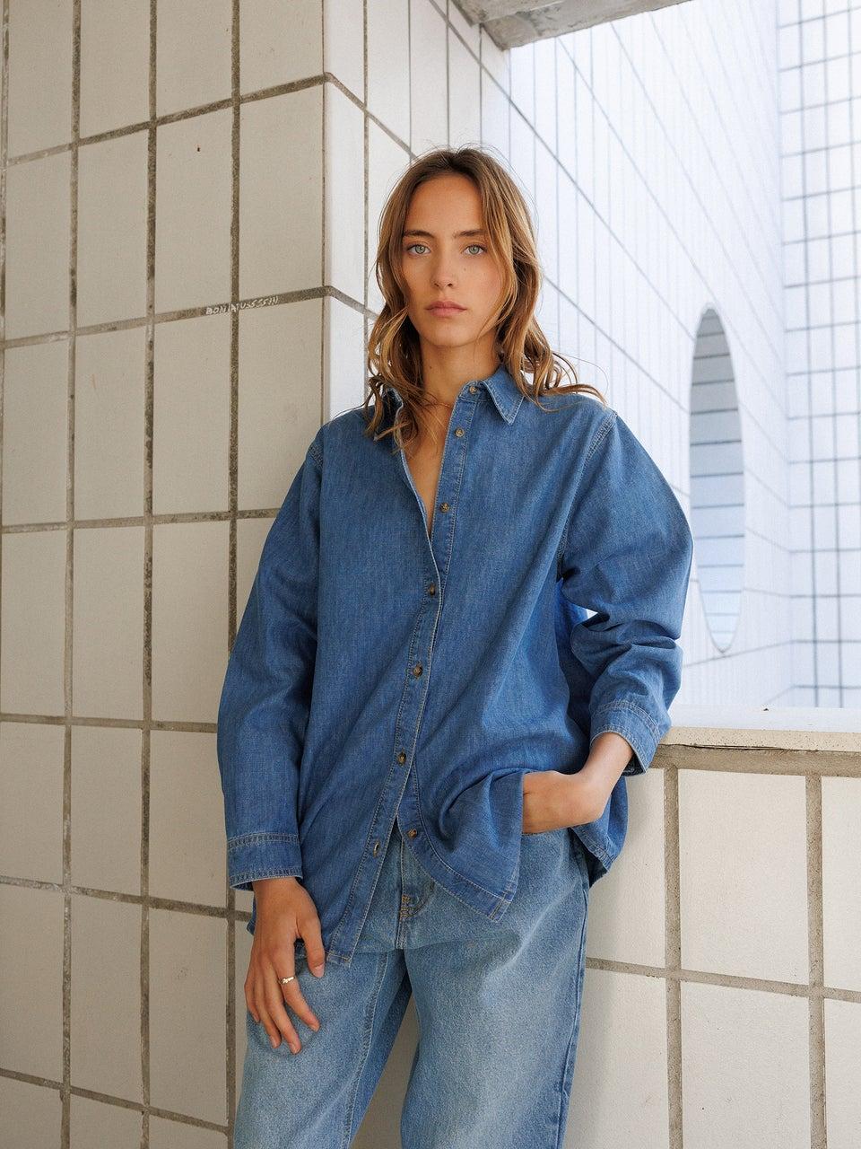 Indi & cold SOBRECAMISA DENIM MASCULINA