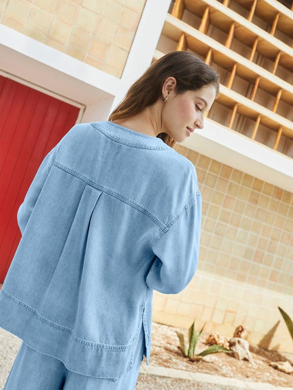 Indi & Cold SOBRECAMISA EFECTO DENIM