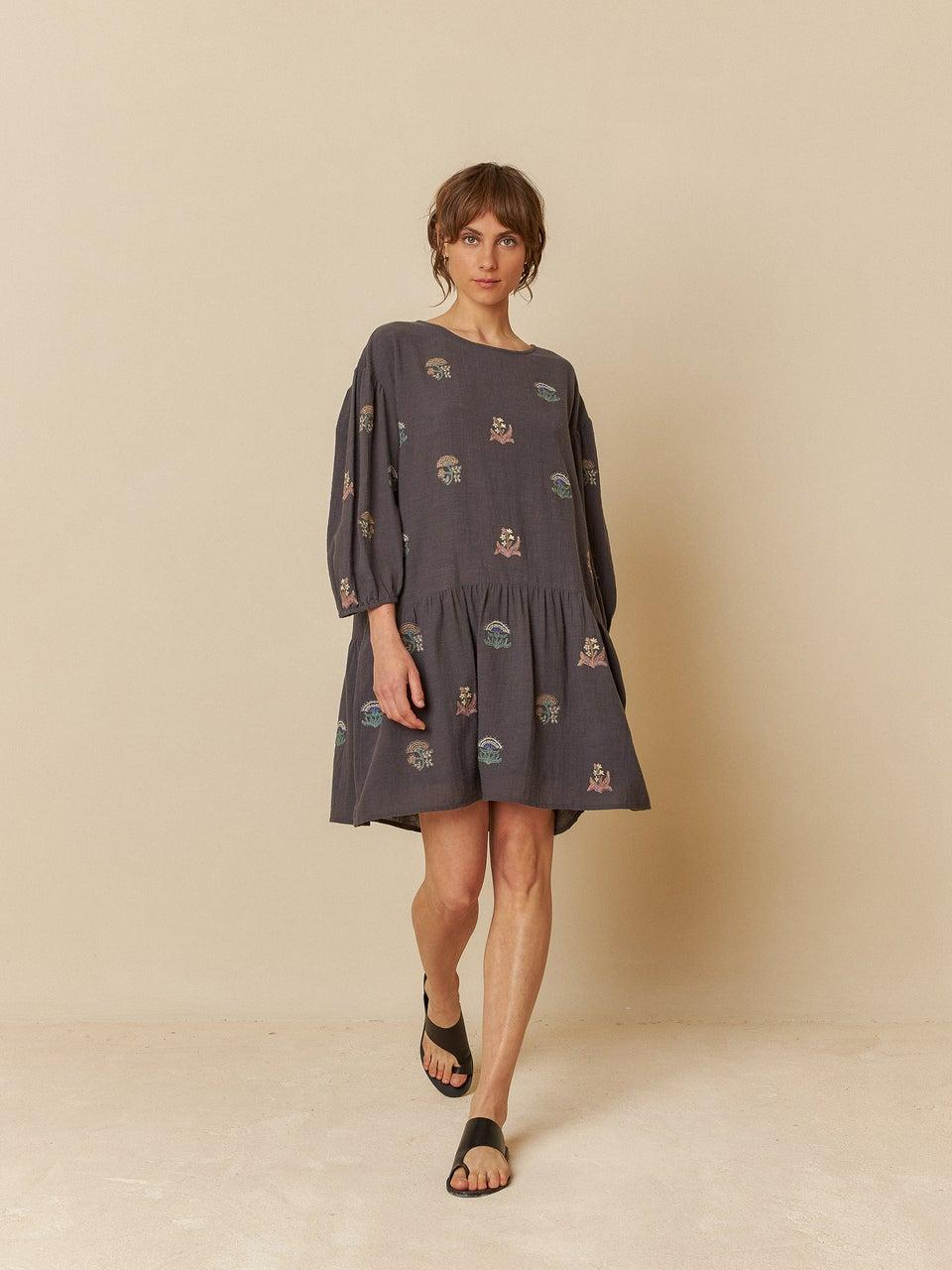 Indi & Cold VESTIDO BORDADO MULTICOLOR