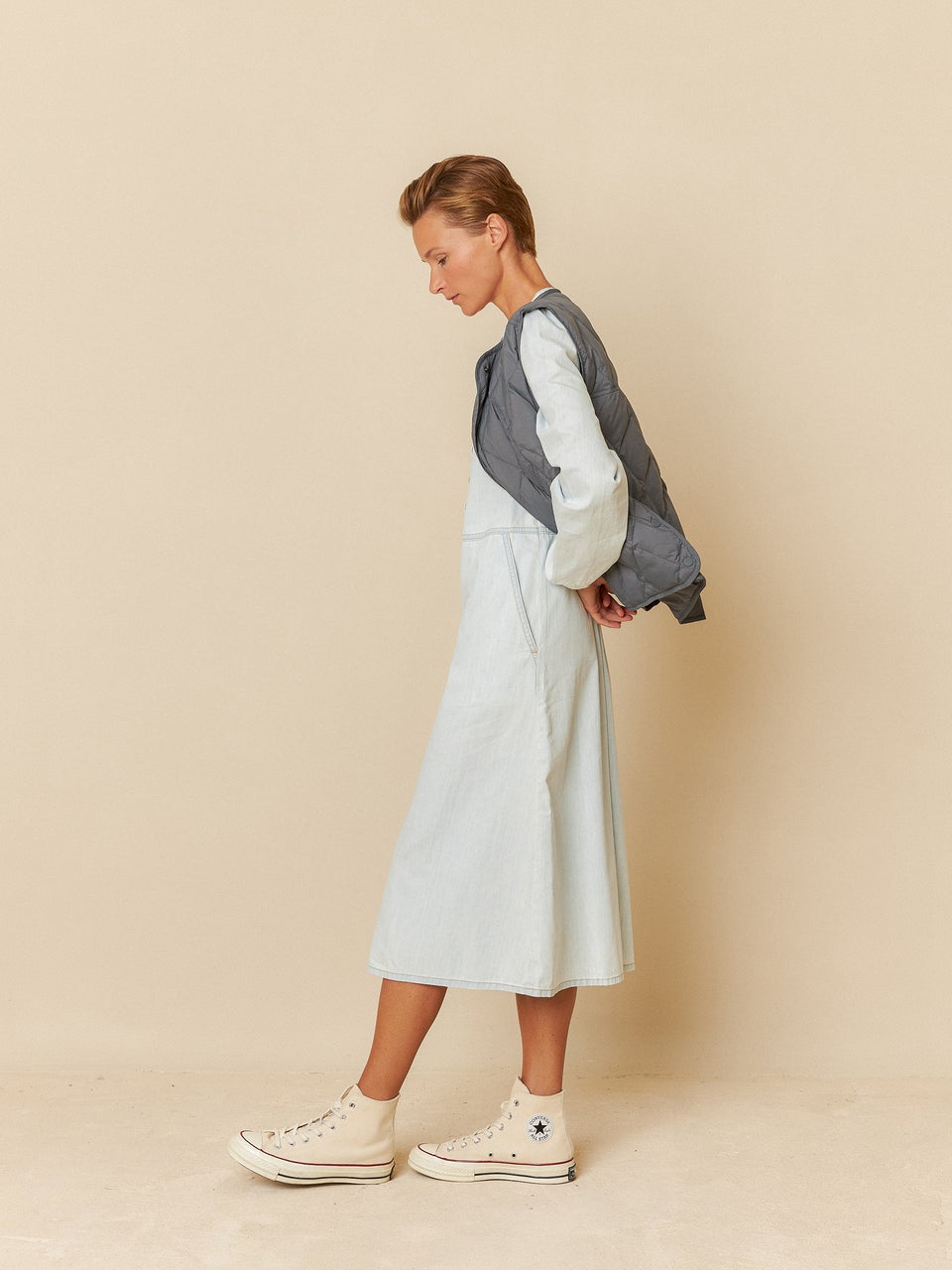 Indi & Cold VESTIDO DENIM LAVADO