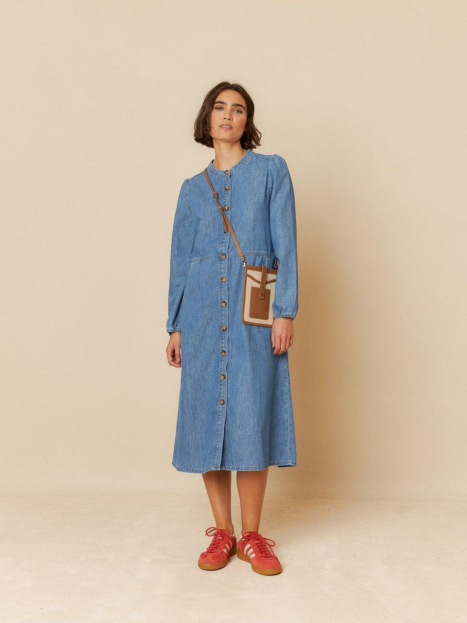 Indi & Cold VESTIDO DENIM LAVADO
