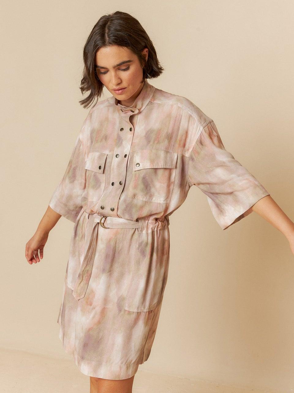 Indi & cold VESTIDO PRINT ACUARELA