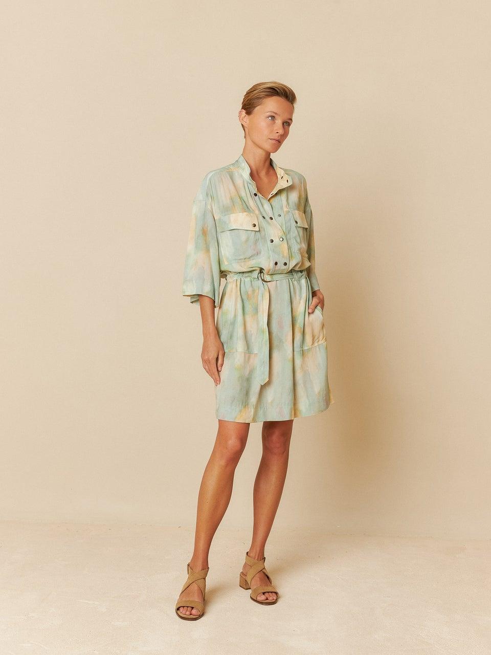 Indi & cold VESTIDO PRINT ACUARELA