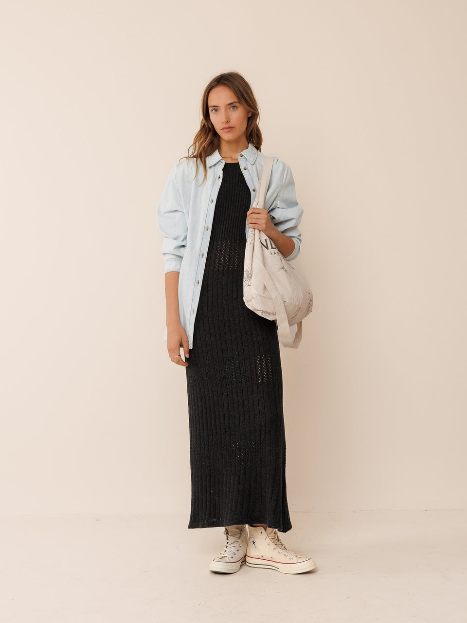 Indi & cold VESTIDO PUNTO CANALÉ