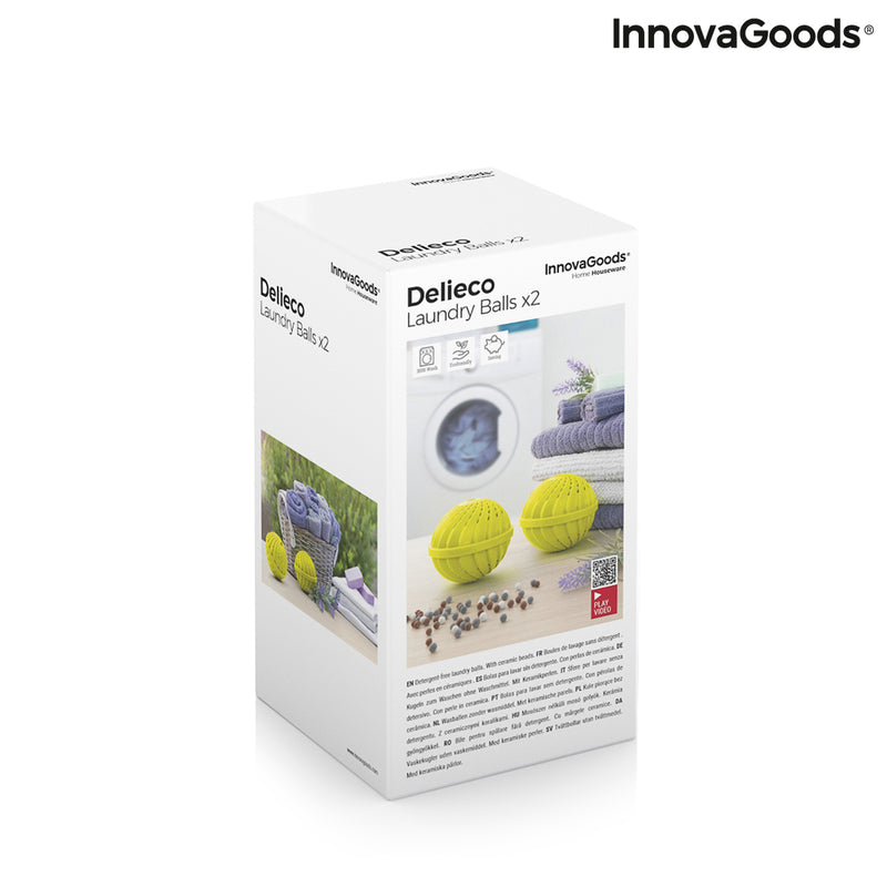 innovagoods Bolas para Lavar la Ropa sin Detergente Delieco InnovaGoods Pack de 2 uds