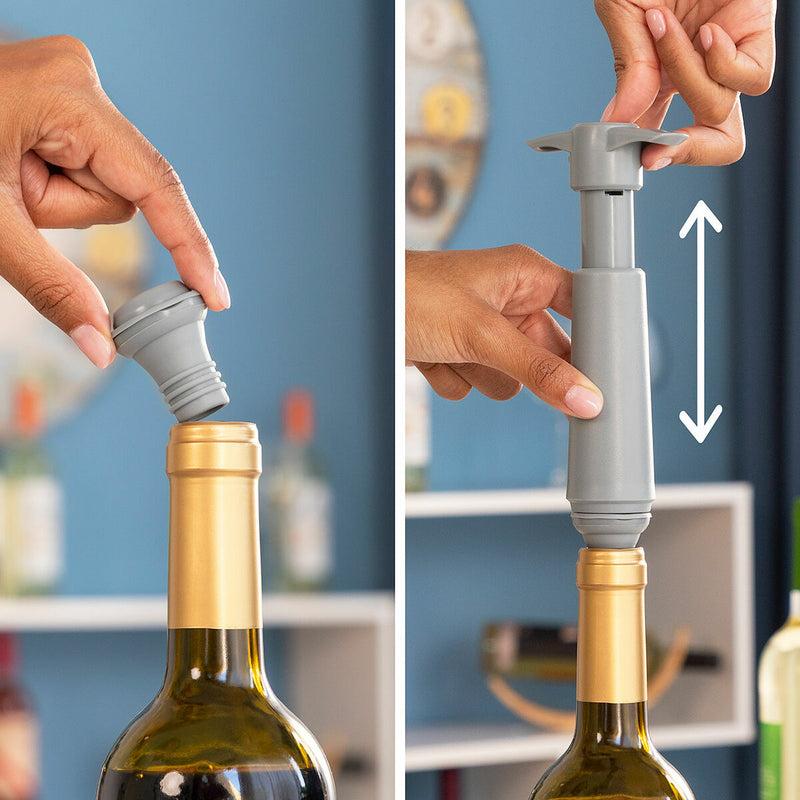 Innovagoods Bomba De Vacío Y Tapones Para Vino Winuum InnovaGoods (4 Tapones)