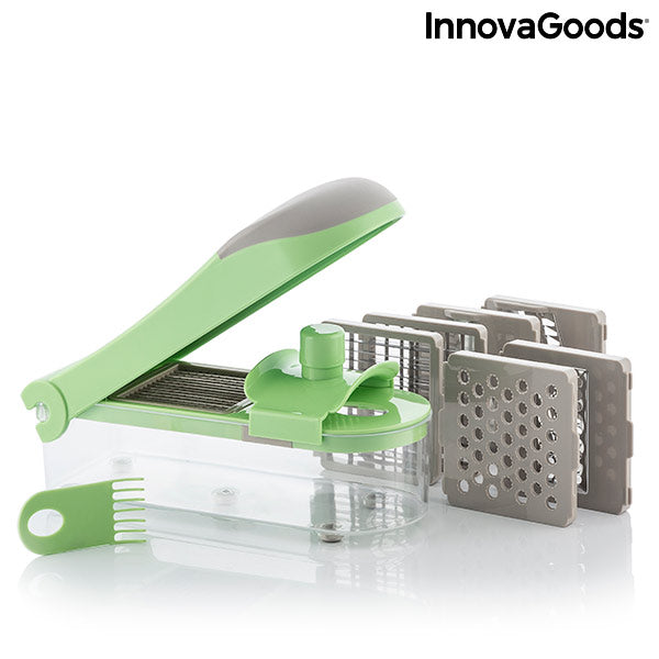 Innovagoods Cortador De Verduras Rallador Y Mandolina Con Recetas Y Accesorios 7 En 1 Choppie Expert InnovaGoods