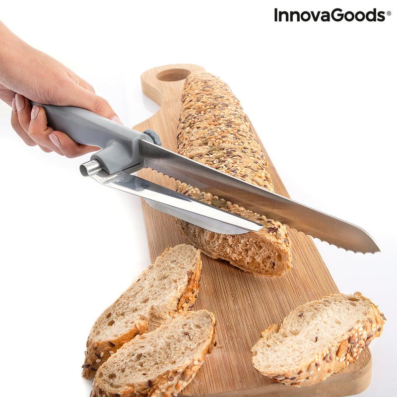 innovagoods Cuchillo de Pan con Guía de Corte Regulable Kutway InnovaGoods