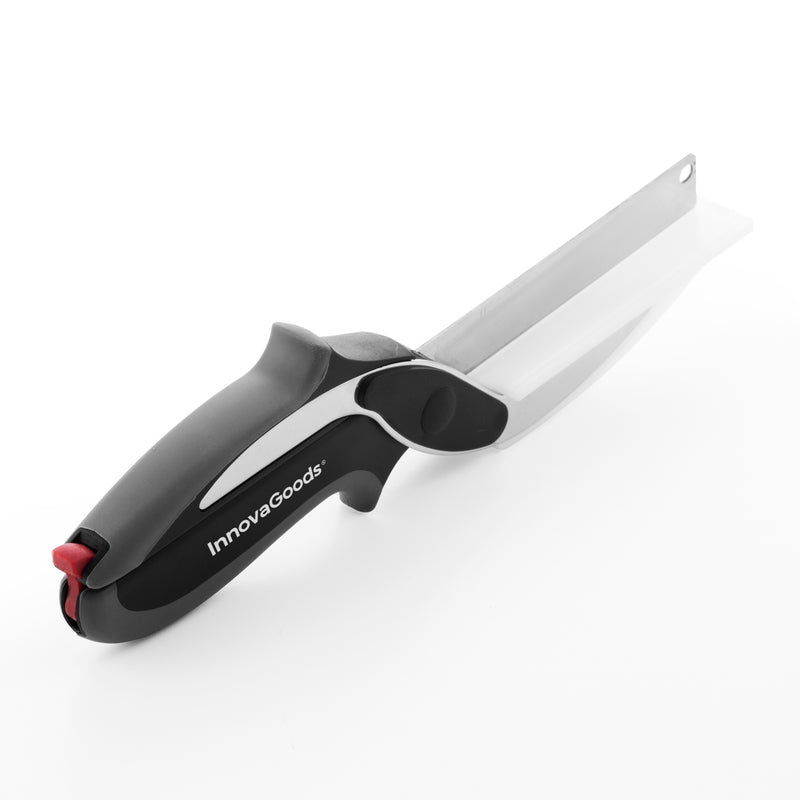 Innovagoods Cuchillo-Tijera Con Mini Tabla De Cortar Integrada InnovaGoods