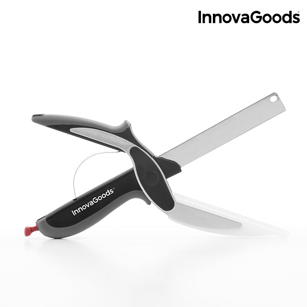 Innovagoods Cuchillo-Tijera Con Mini Tabla De Cortar Integrada InnovaGoods