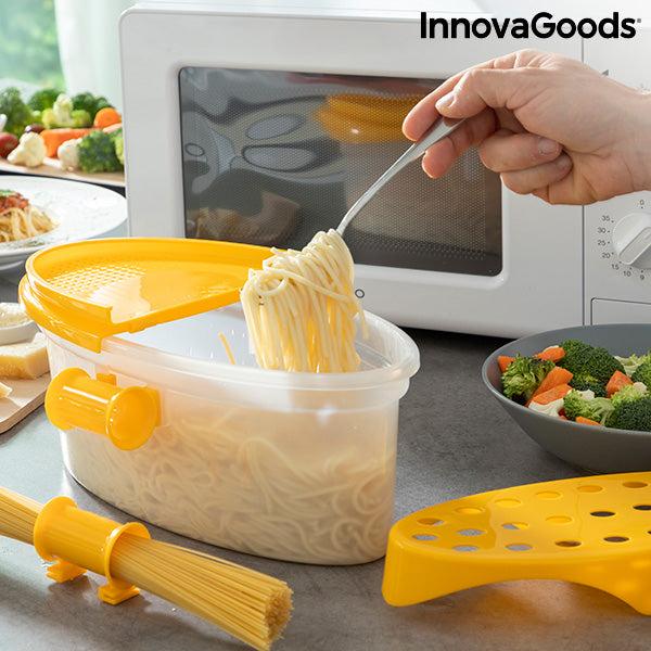 innovagoods Cuecepasta para Microondas 4 en 1 con Accesorios y Recetas Pastrainest InnovaGoods