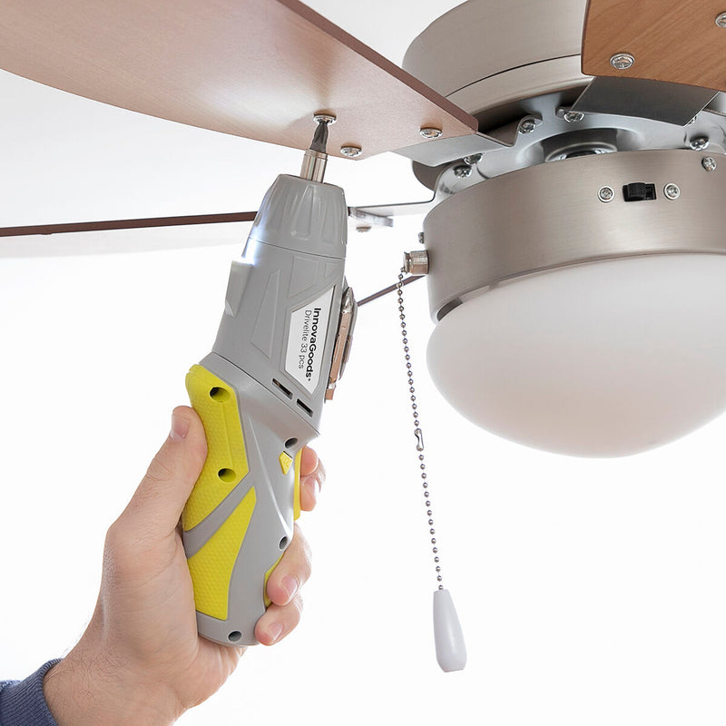 Innovagoods Destornillador Eléctrico Inalámbrico Multiposición Con Accesorios Drivelite InnovaGoods 33 Piezas