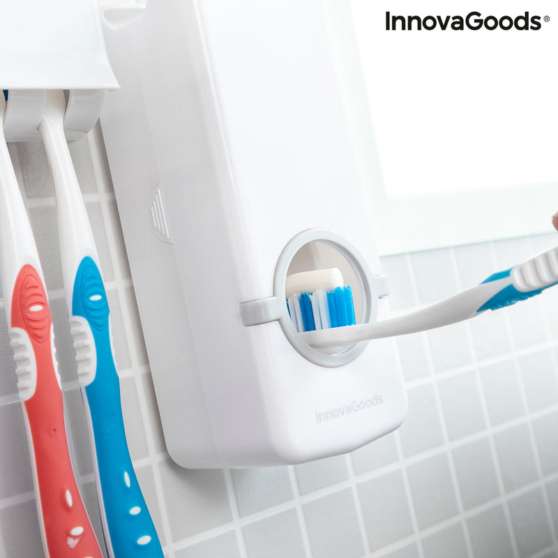 Innovagoods Dispensador De Pasta Dental Con Soporte Para Cepillos Diseeth InnovaGoods