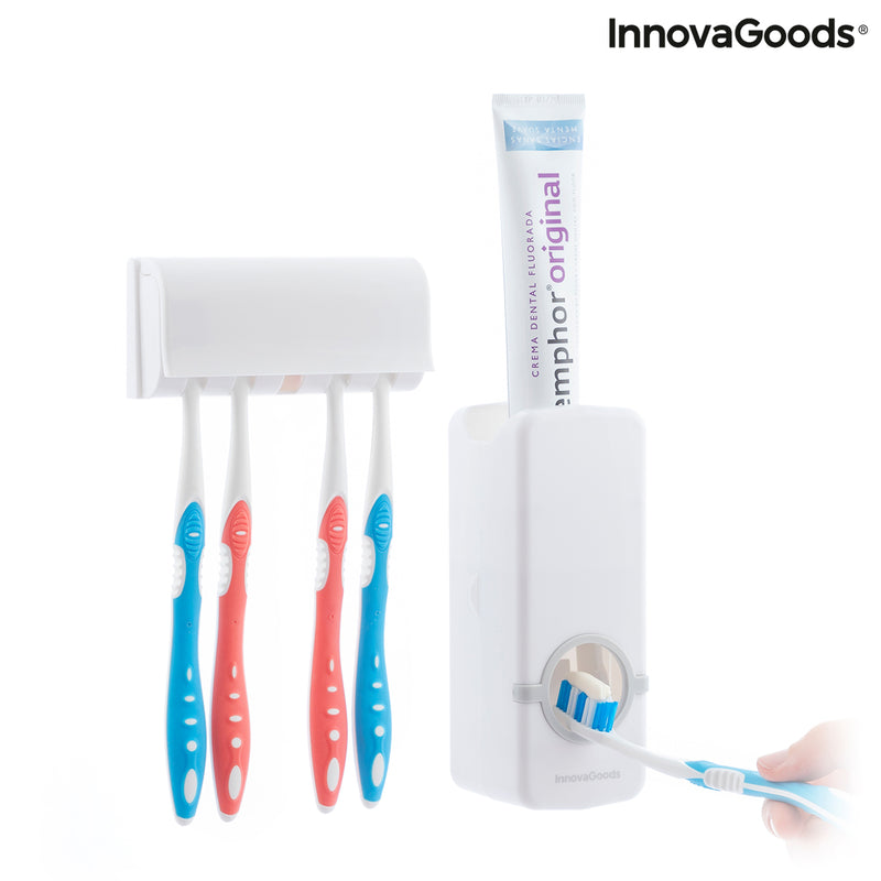 innovagoods Dispensador de Pasta Dental con Soporte para Cepillos Diseeth InnovaGoods