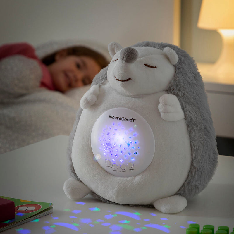 Innovagoods Erizo De Peluche Con Ruido Blanco Y Proyector Quitamiedos Spikey InnovaGoods