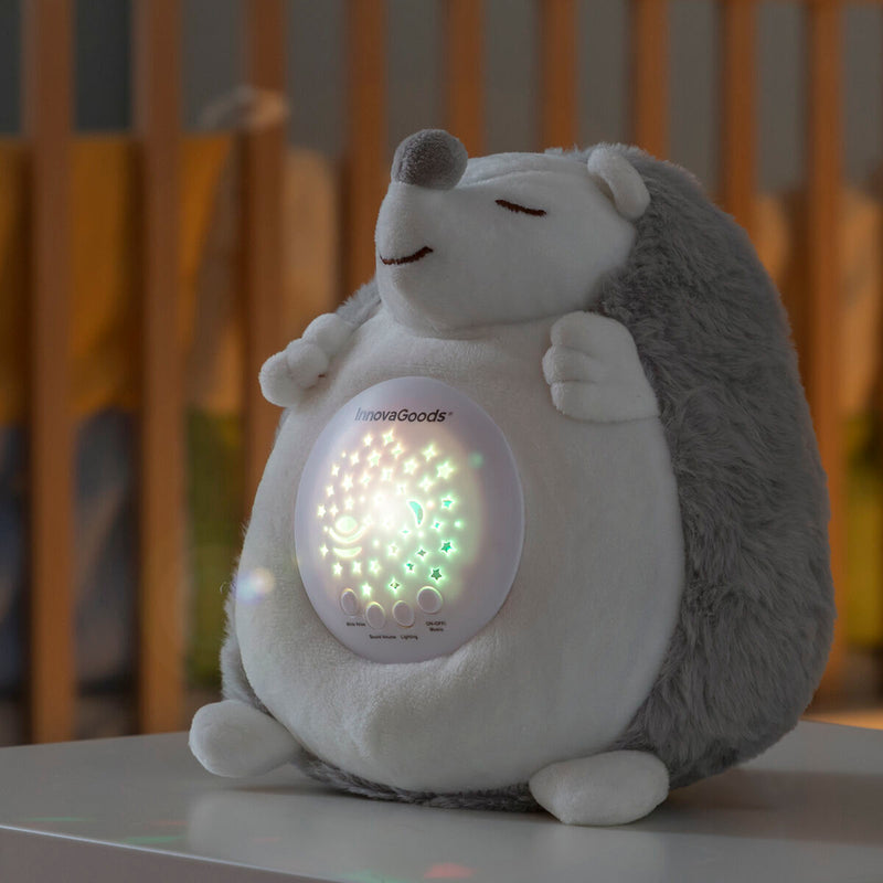 Innovagoods Erizo De Peluche Con Ruido Blanco Y Proyector Quitamiedos Spikey InnovaGoods
