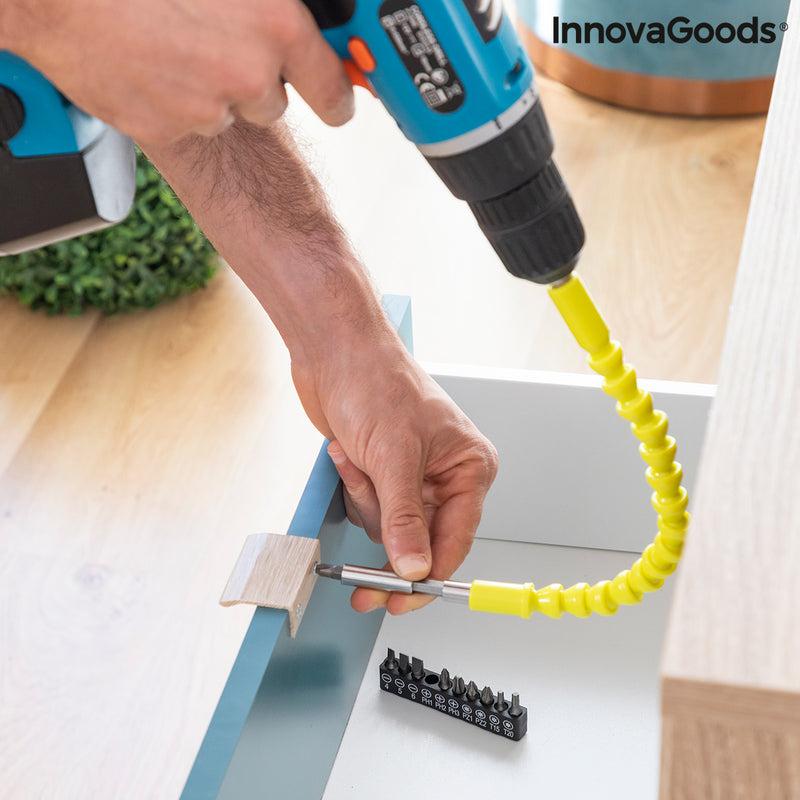 Innovagoods Extensor Flexible Magnético Para Atornillador Con Accesorios Drillex InnovaGoods