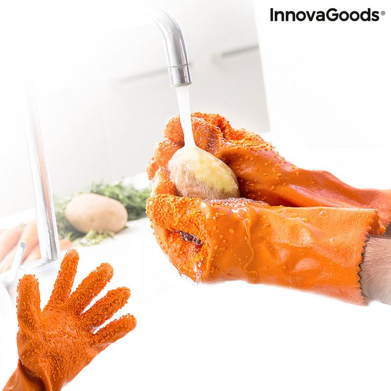 innovagoods Guantes Limpiadores de Verduras y Frutas Glinis InnovaGoods