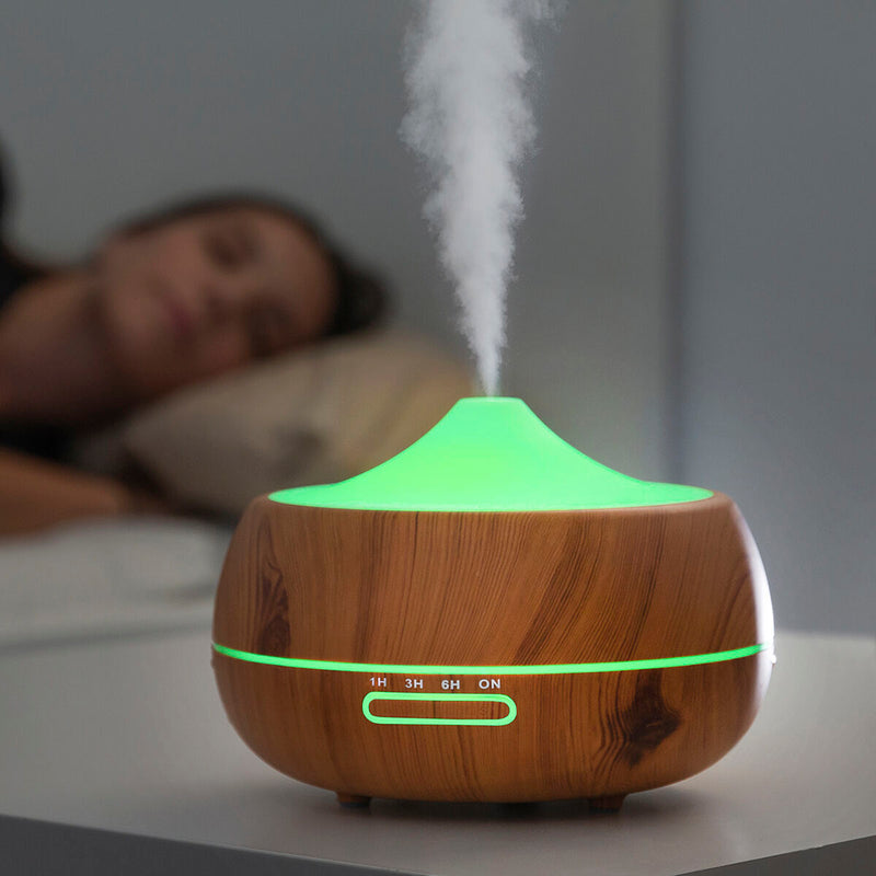 Innovagoods Humidificador Difusor De Aromas LED Wooden-Effect InnovaGoods