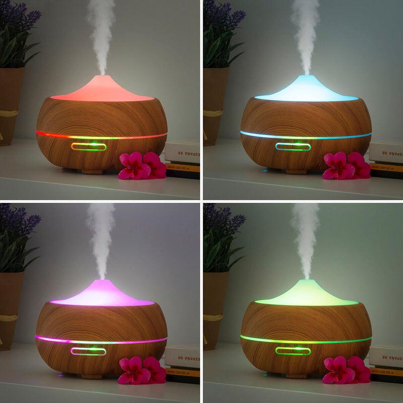Innovagoods Humidificador Difusor De Aromas LED Wooden-Effect InnovaGoods