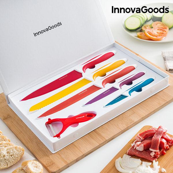 innovagoods Juego de Cuchillos Cerámicos y Pelador InnovaGoods (6 Piezas)