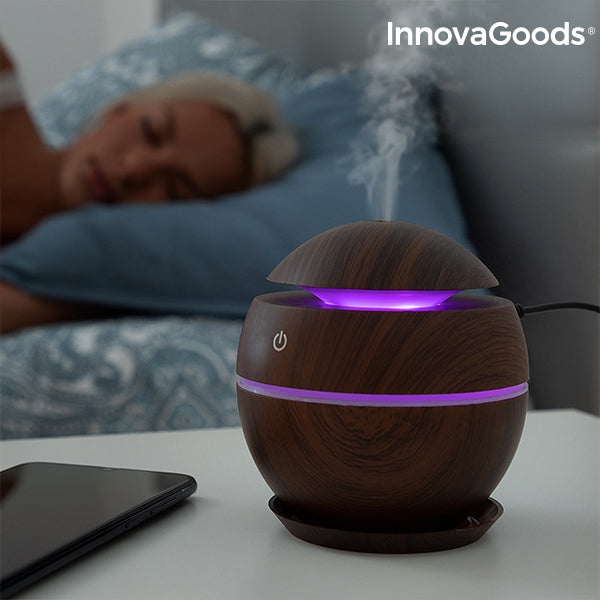 Innovagoods Mini Humidificador Difusor De Aromas Dark Walnut InnovaGoods