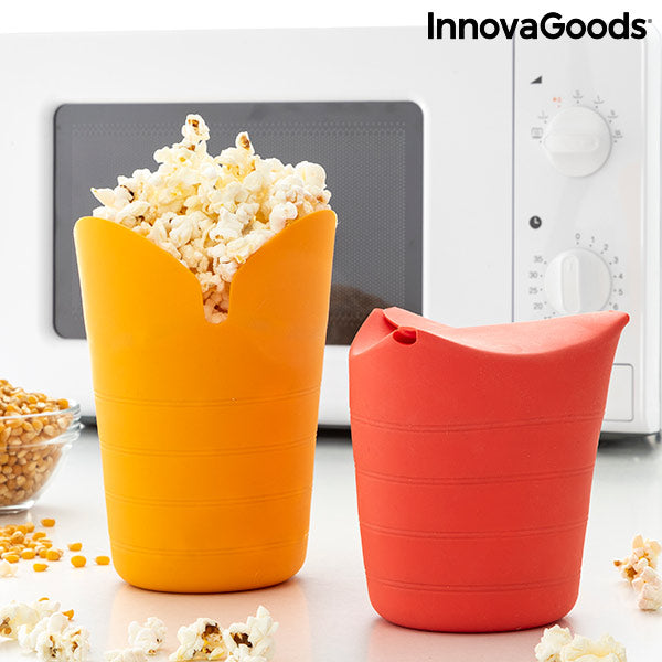 innovagoods Palomiteras de Silicona Plegables Popbox InnovaGoods (Pack de 2)