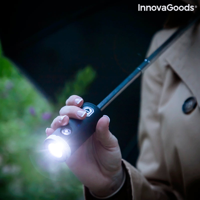 Innovagoods Paraguas De Cierre Inverso Plegable Con LED Folbrella InnovaGoods