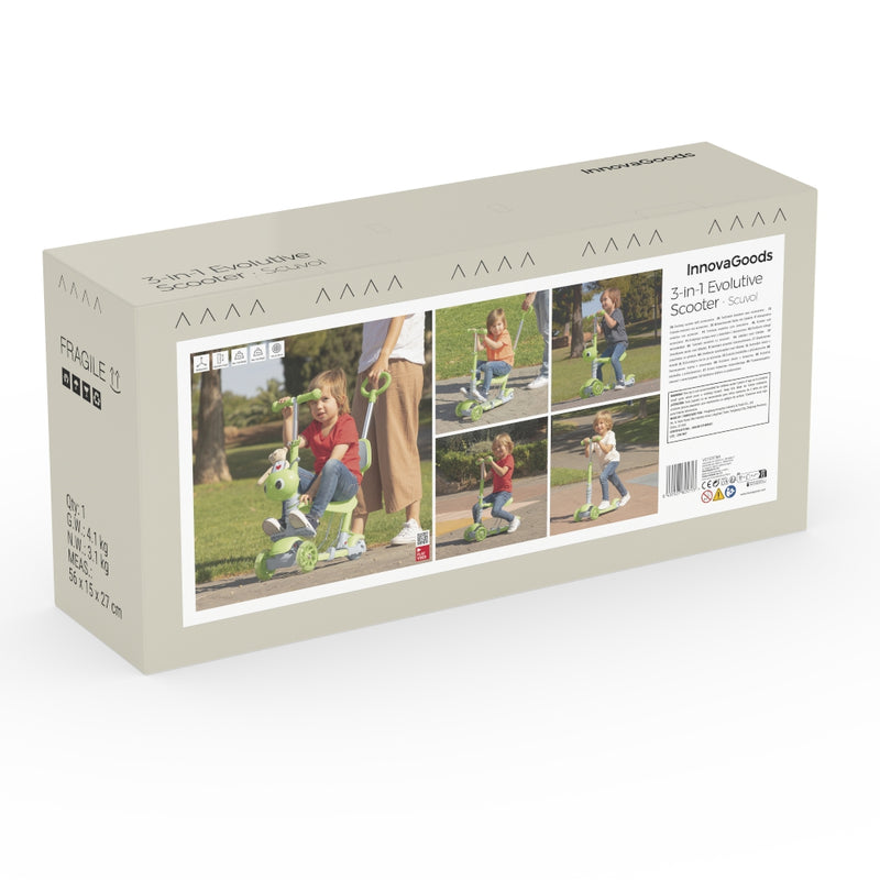 Innovagoods Patinete Para Niños Evolutivo 3 En 1 Scuvol InnovaGoods