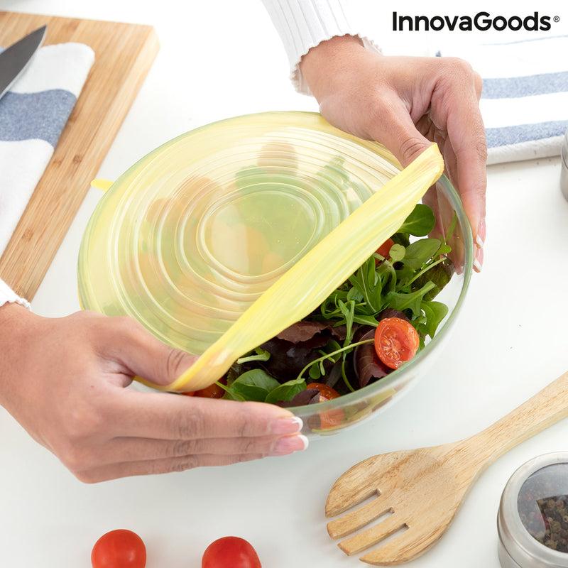 Innovagoods Set De 10 Tapas De Cocina Reutilizables Y Ajustables Lilyd InnovaGoods