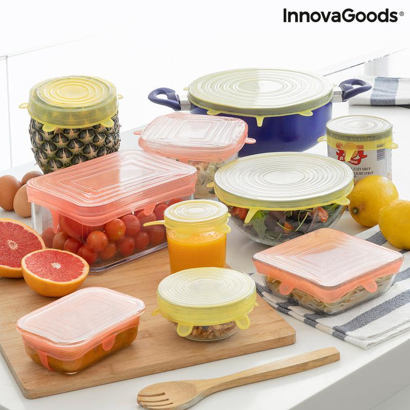 innovagoods Set de 10 Tapas de Cocina Reutilizables y Ajustables Lilyd InnovaGoods