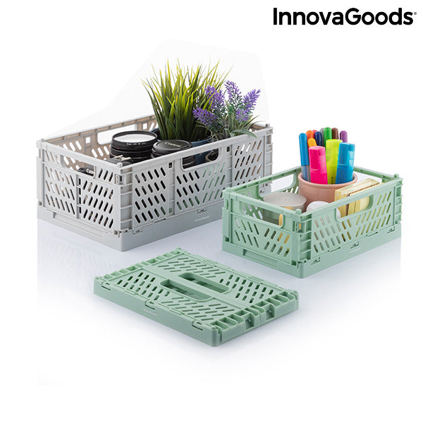 Innovagoods Set De 3 Cajas Organizadoras Plegables Y Apilables Boxtor InnovaGoods