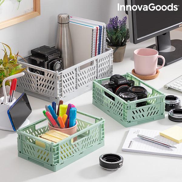 innovagoods Set de 3 Cajas Organizadoras Plegables y Apilables Boxtor InnovaGoods
