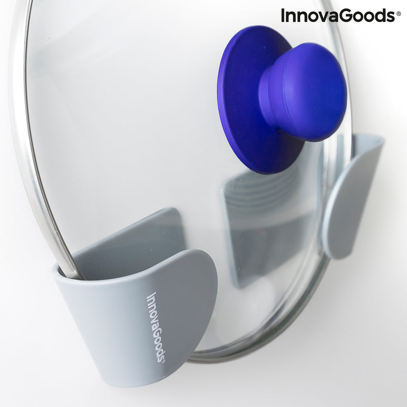 Innovagoods Set De 3 Soportes Adhesivos Para Tapas De Cocina Smarack InnovaGoods