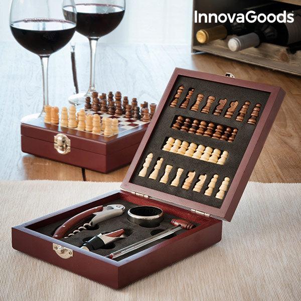 innovagoods Set de Accesorios para Vino y Ajedrez InnovaGoods (37 Piezas)
