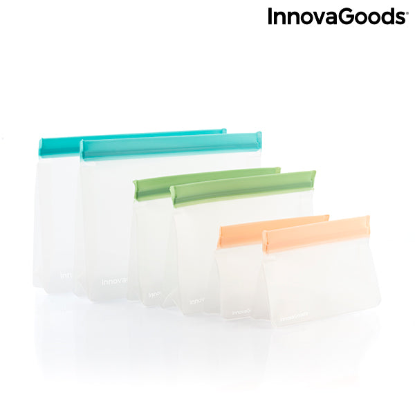 Innovagoods Set De Bolsas Reutilizables Herméticas Zags InnovaGoods 6 Piezas