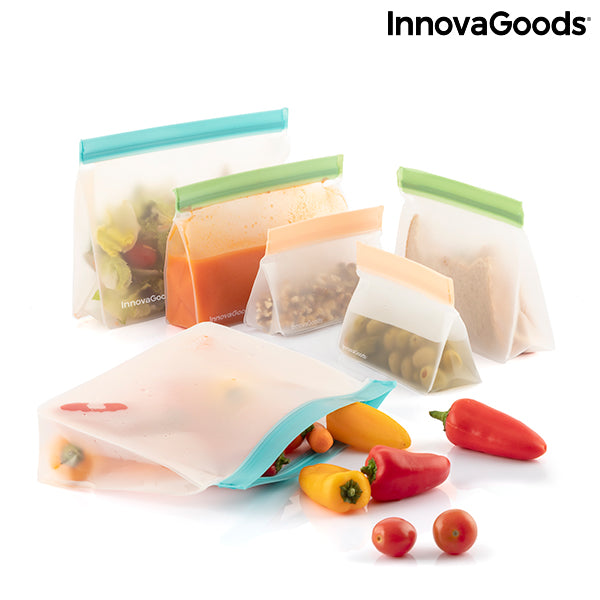 Innovagoods Set De Bolsas Reutilizables Herméticas Zags InnovaGoods 6 Piezas