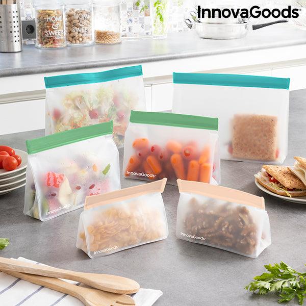 innovagoods Set de Bolsas Reutilizables Herméticas Zags InnovaGoods 6 Piezas