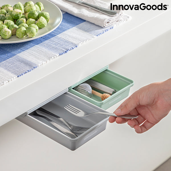 Innovagoods Set De Cajones Auxiliares Adhesivos Para Escritorio Underalk InnovaGoods Pack De 2 Uds