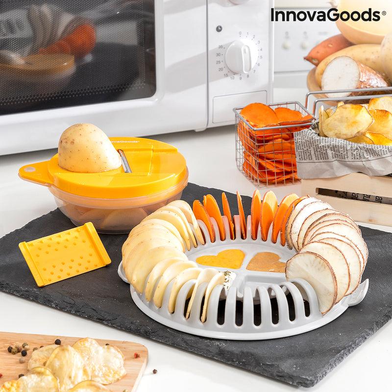innovagoods Set para Hacer Chips al Microondas con Mandolina y Recetas Chipit InnovaGoods