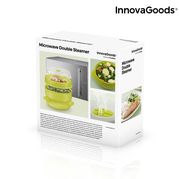 Innovagoods Vaporera Doble Para Microondas Fresh InnovaGoods