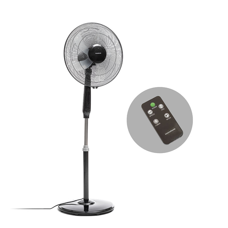 Innovagoods Ventilador De Pie Con Mando A Distancia InnovaGoods Airstreem Negro 45 W