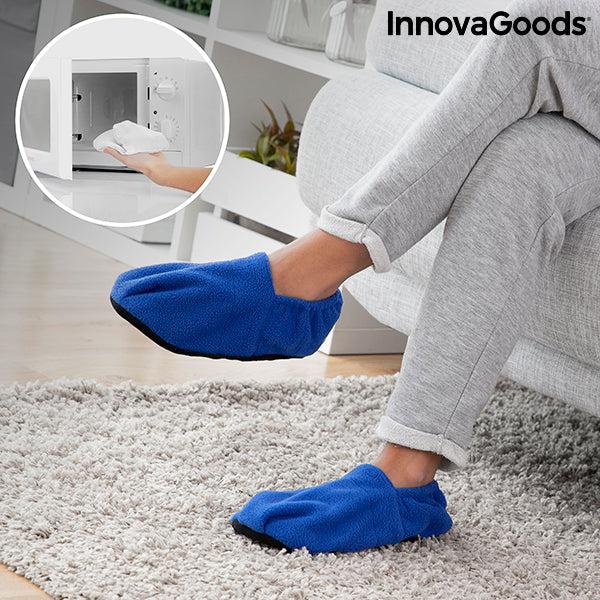 innovagoods Zapatillas de Casa Calentables en Microondas InnovaGoods Azul